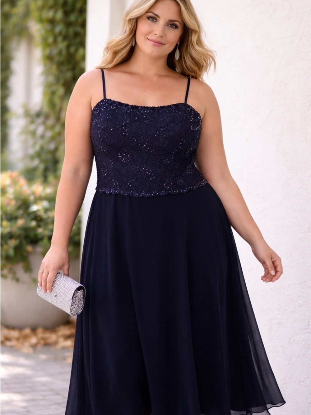 Emma Street Mother Of The Bride Groom Navy Blue Formal Dress Gown Size 20